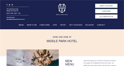 Desktop Screenshot of middleparkhotel.com.au